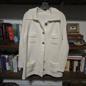 Vintage Cream Knit Cardigan